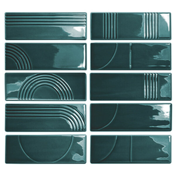 Ceravision Glow Decor Midnight Blue 5,2x16, afname per doos van 0,502 m²