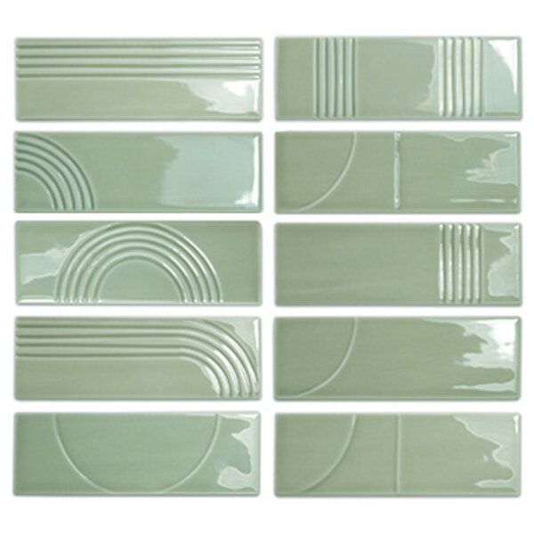 Ceravision Glow Decor Mint 5,2x16, afname per doos van 0,502 m²