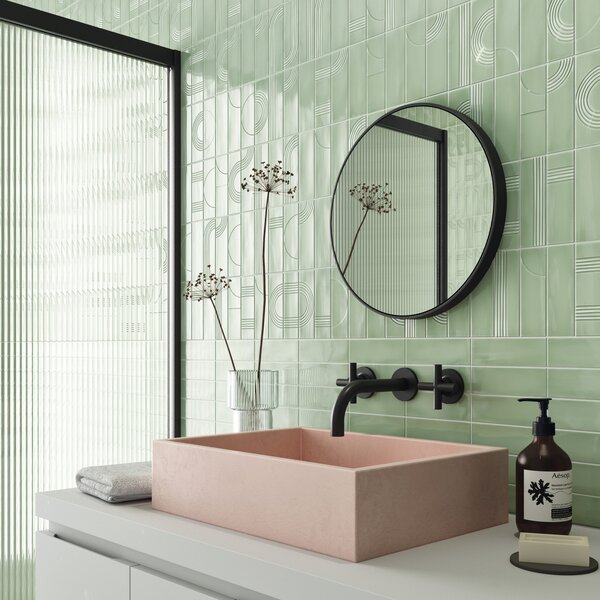 Ceravision Glow Decor Mint 5,2x16, afname per doos van 0,502 m²