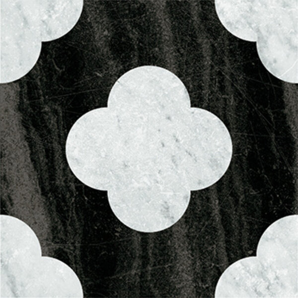 41ZERO42 Dandy Pin Black White 18,6x18,6, afname per doos van 0,45 m²