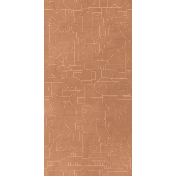 Keope Cottomilano Labirinto Mattone 60x120 decoro ULTRAmatt, afname per doos van 1,2 m²