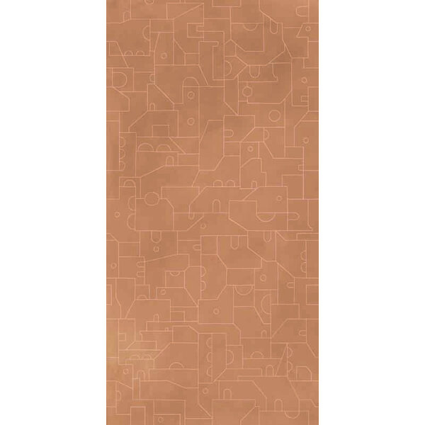 Keope Cottomilano Labirinto Mattone 60x120 decoro ULTRAmatt, afname per doos van 1,2 m²