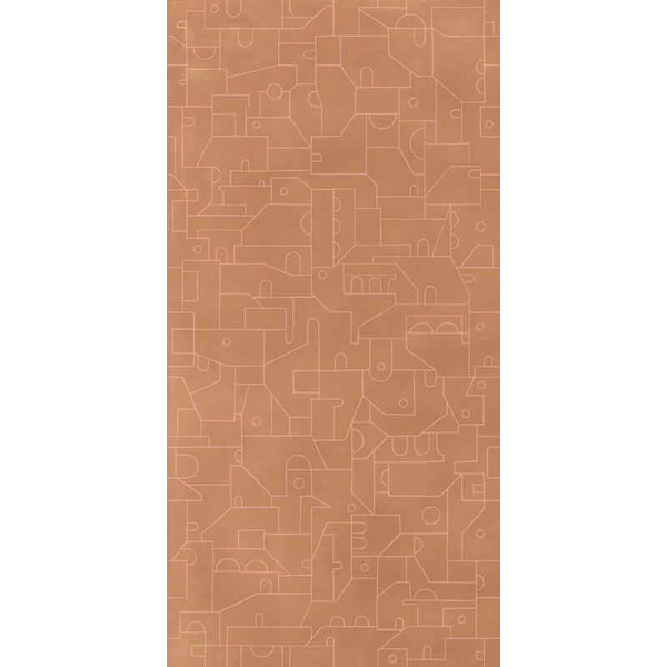 Keope Cottomilano Labirinto Mattone 60x120 decoro ULTRAmatt, afname per doos van 1,2 m²