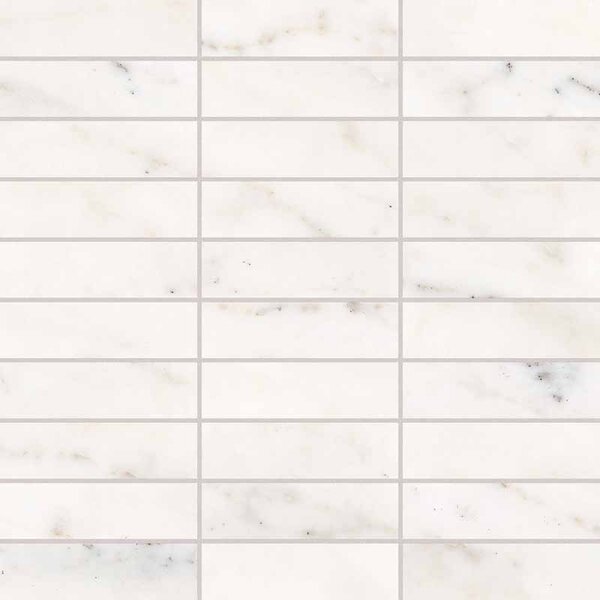 Keope Versilia Michelangelo White Ultrasilky Mosaico Listelli 30x30, afname per doos van 0,99 m²