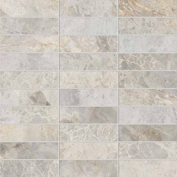 Keope Versilia Fiorito Ivory Ultrasilky Mosaico Listelli 30x30 a 0,99 m²