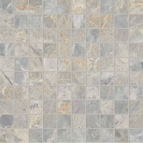 Keope Versilia Fiorito Ivory Ultrasilky Mosaico T100 30x30, afname per doos van 0,54 m²