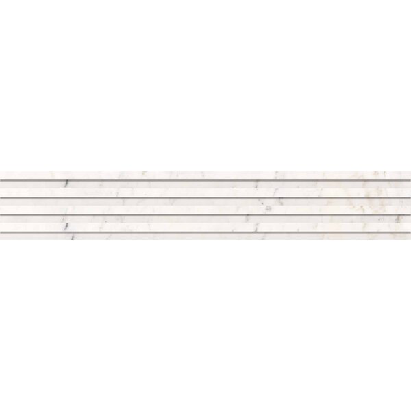 Keope Versilia Michelangelo White Ultrasilky Plisse 3D 18,4x120, afname per doos van 0,66 m²