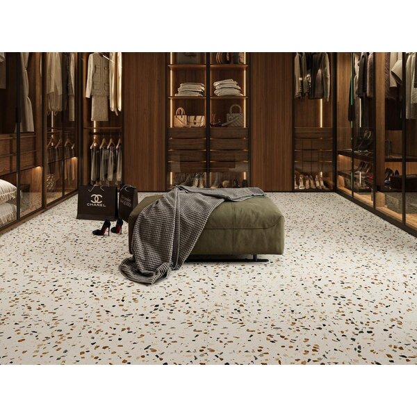 Revoir Paris Re-Bel Cognac 100x100, afname per doos van 2 m²