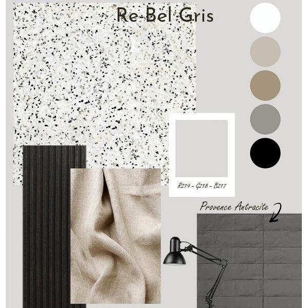 Revoir Paris Re-Bel Gris 100x100, afname per doos van 2 m²