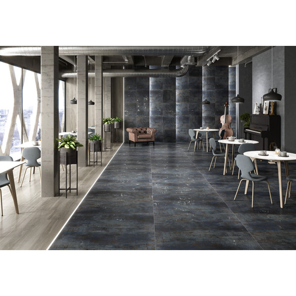 Metal Royalblue 60x60 Brushed, afname per doos van 1,44 m²