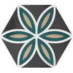 La Fabbrica AVA Small 180252 Trend Black hexagon 12,4x10,7, afname per doos van 0,5 m²