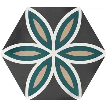 La Fabbrica AVA Small 180252 Trend Black hexagon 12,4x10,7 a 0,5 m²