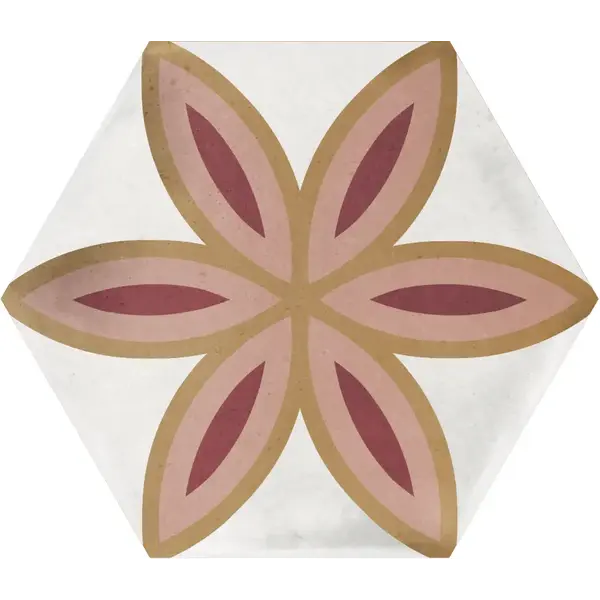 La Fabbrica AVA Small 180253 Trend Ocher hexagon 12,4x10,7, afname per doos van 0,5 m²