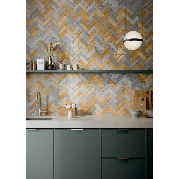 La Fabbrica AVA Small 180031 Ocher 5,1x16,1, afname per doos van 0,54 m²