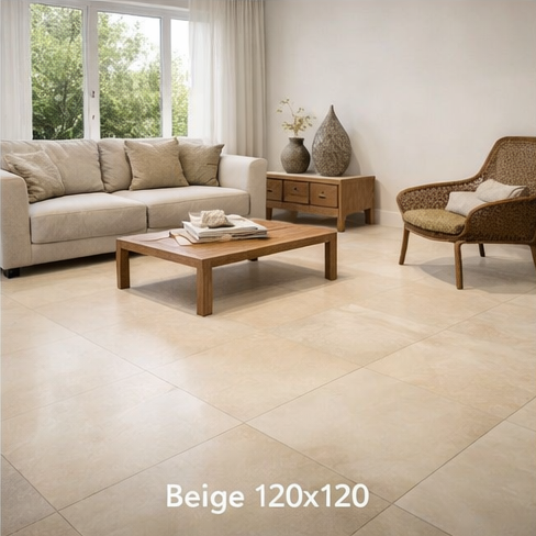 Beige 120x120 tegels