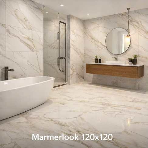 Marmerlook 120x120 tegels