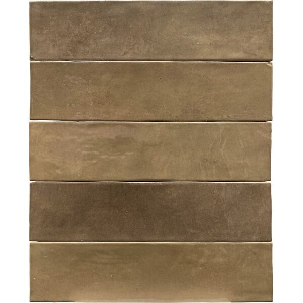 Revoir Paris Studio Moka glossy 6x25, afname per doos van 0,32 m²