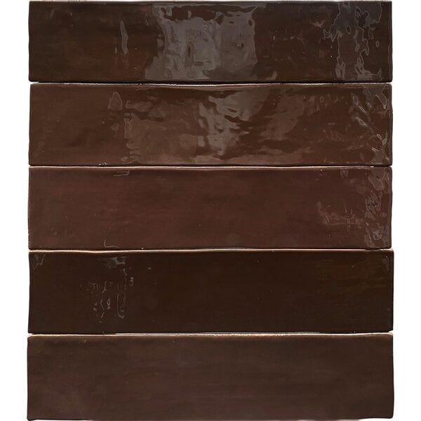 Revoir Paris Studio Brun Retro glossy 6x25, afname per doos van 0,32 m²