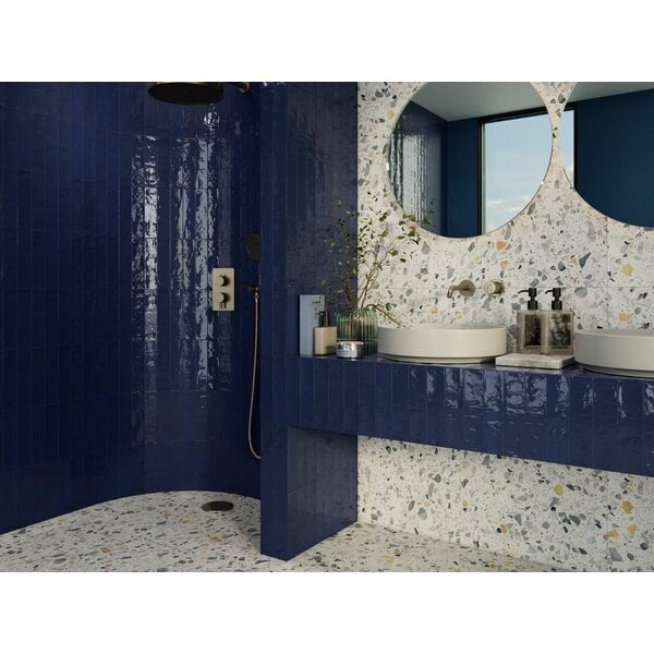 Revoir Paris Studio Cobalt glossy 6x25, afname per doos van 0,32 m²