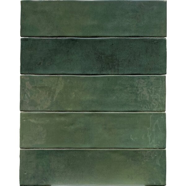 Revoir Paris Studio Vert Olive glossy 6x25, afname per doos van 0,32 m²