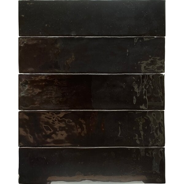 Revoir Paris Studio Charbon glossy 6x25, afname per doos van 0,32 m²