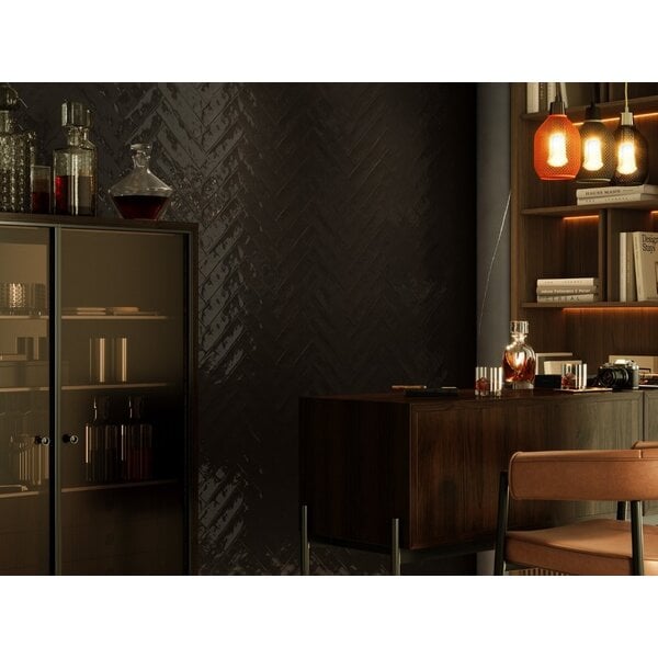 Revoir Paris Studio Charbon glossy 6x25, afname per doos van 0,32 m²