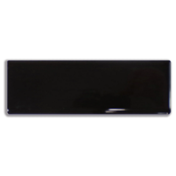 sierstrip 5x15 cm zwart glans afgeronde zijde