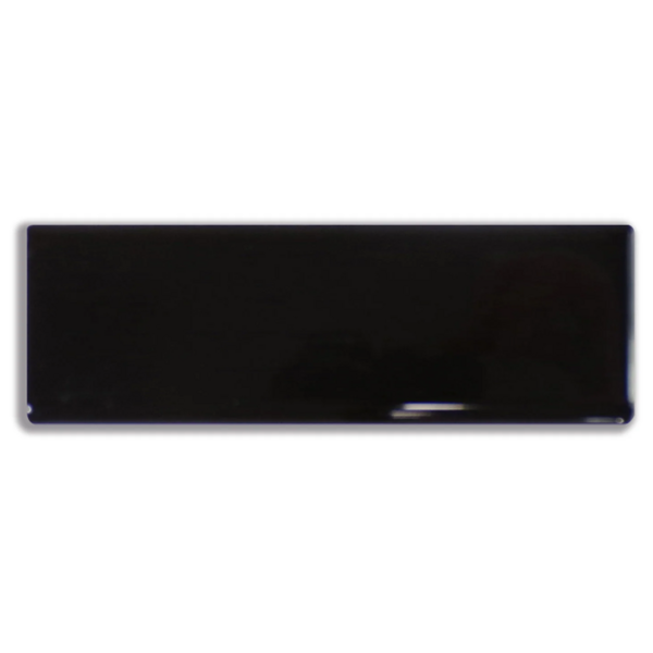 sierstrip 5x15 cm zwart glans afgeronde zijde, afname per stuk