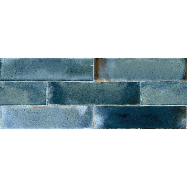 Cifre Jazba Turquoise Brillo 6x24,6, afname per doos van 0,5 m²