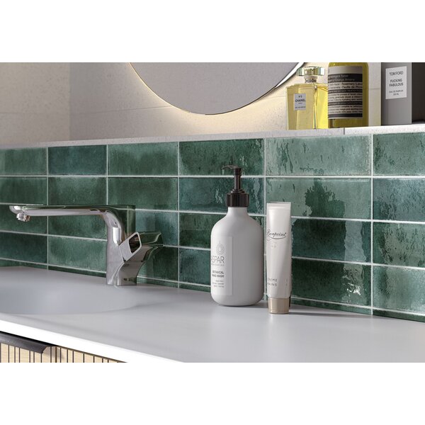 Cifre Jazba Green Brillo 6x24,6, afname per doos van 0,5 m²