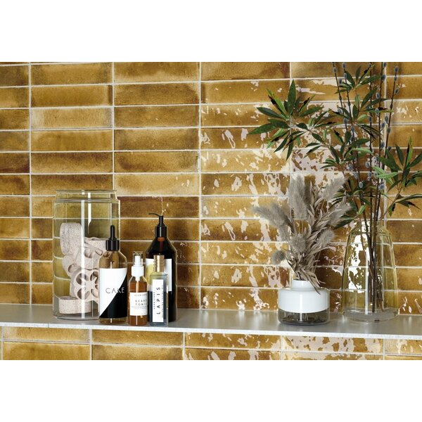 Cifre Jazba Yellow Brillo 6x24,6, afname per doos van 0,5 m²