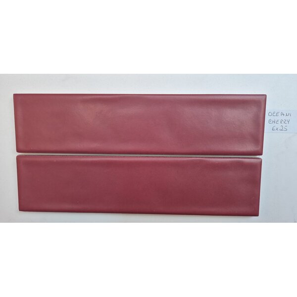 Prachtige wandtegel 6x25 cm, afname per doos van 0,75 m²