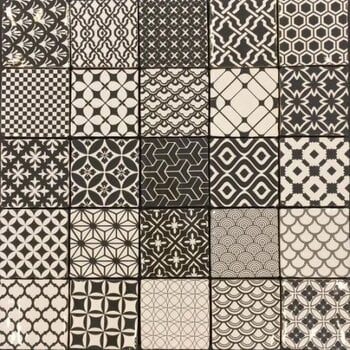 Terre d'Azur Porto mix patchwork 10x10 set van 25 stuks