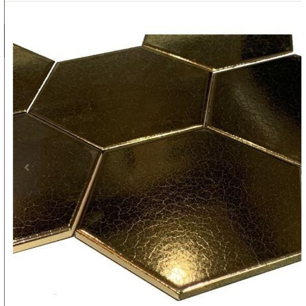 Grandeur Hexagonale gold mat 15x17, afname per doos van 0,5 m²