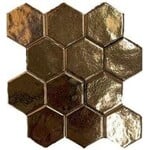 Grandeur Hexagonale gold mat 15x17, afname per doos van 0,5 m²