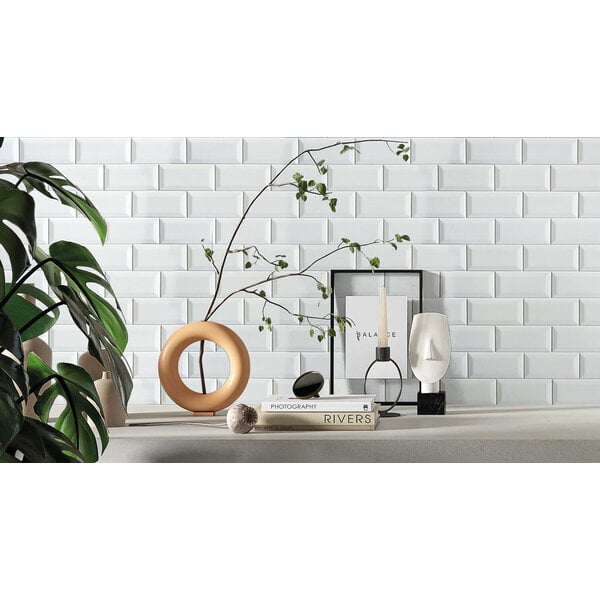 Grandeur Metro blanco glans 7,5x15, afname per doos van 0,68 m²