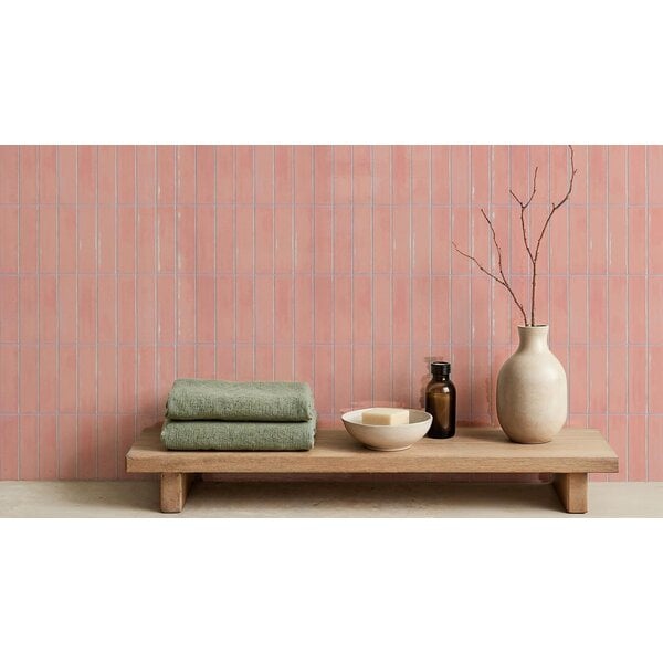 Grandeur Gerona Salmon Pink glans 7,5x30, afname per doos van 0,5 m²