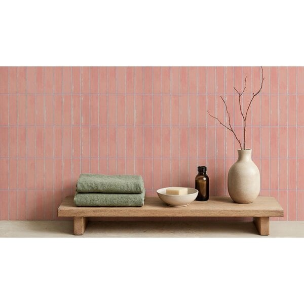 Grandeur Gerona Salmon Pink mat 7,5x30, afname per doos van 0,5 m²