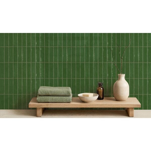 Grandeur Gerona Victorian Green glans 7,5x30, afname per doos van 0,5 m²