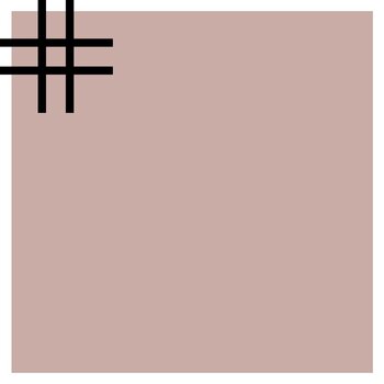 Winckelmans Squares 7x7 cm, vlak op net, rose (RSU), 9 mm dik a 0,51 m²