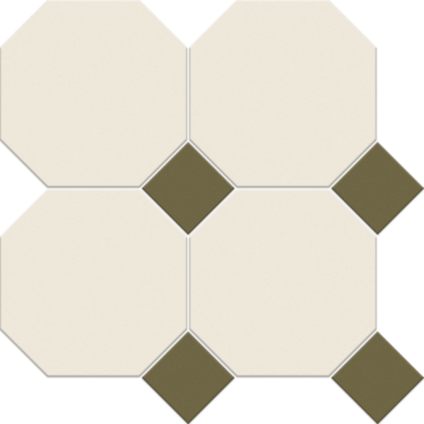 Vitcera Octagon 15x15 cm + Dots 5x5 op net, 11 matjes = 1 m²