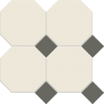Vitcera Octagon 15x15 cm + Dots 5x5 op net, 11 matjes = 1 m²