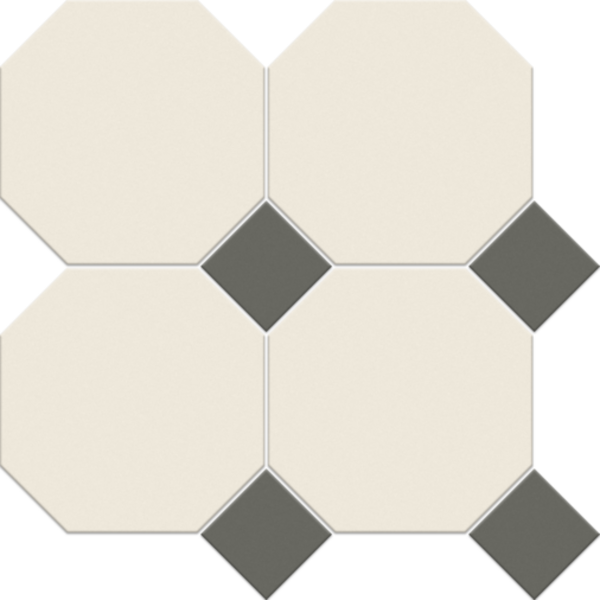 Vitcera Octagon 15x15 cm + Dots 5x5 op net, 11 matjes = 1 m²
