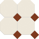 Vitcera Octagon 15x15 cm + Dots 5x5 op net, 11 matjes = 1 m²
