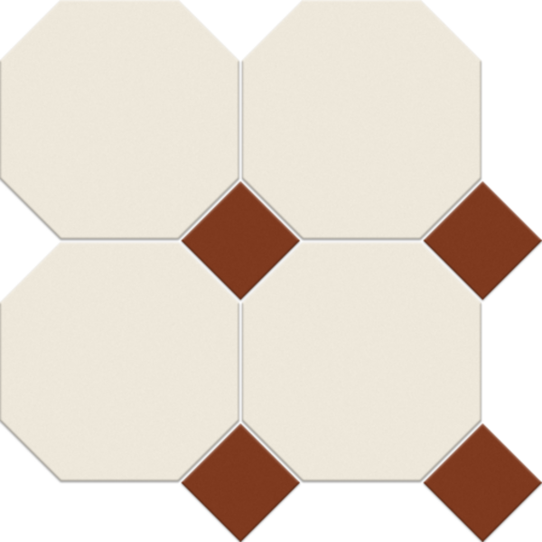 Vitcera Octagon 15x15 cm + Dots 5x5 op net, 11 matjes = 1 m²