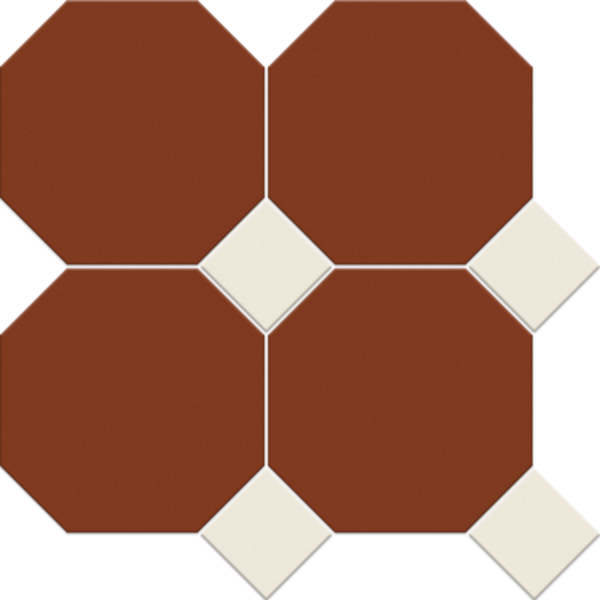 Vitcera Octagon 15x15 cm + Dots 5x5 op net, 11 matjes = 1 m²