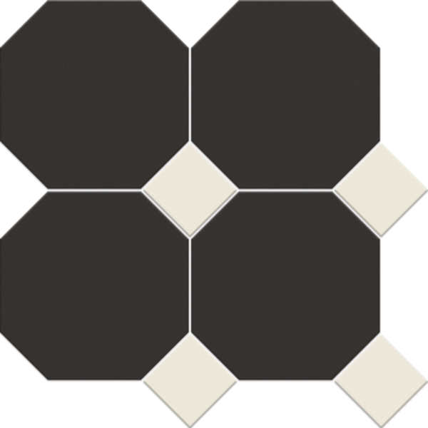 Vitcera Octagon 15x15 cm + Dots 5x5 op net, 11 matjes = 1 m²