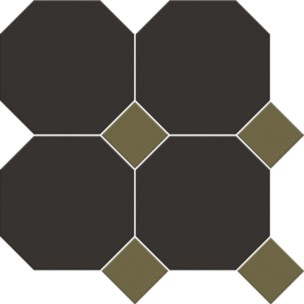 Vitcera Octagon 15x15 cm + Dots 5x5 op net, 11 matjes = 1 m²