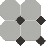 Vitcera Octagon 15x15 cm + Dots 5x5 op net, 11 matjes = 1 m²