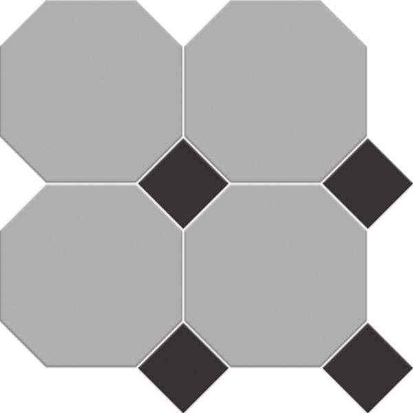 Vitcera Octagon 15x15 cm + Dots 5x5 op net, 11 matjes = 1 m²